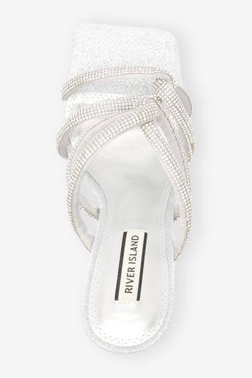 River island discount diamante sandals
