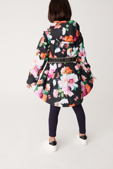 Buy Baker by Ted Baker Shower Resistant Black Floral Rain Mac from Next Denmark