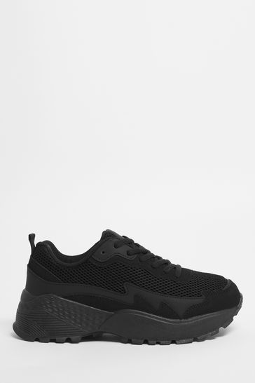 Simply Be Black Wide Fit Occasion Trainers