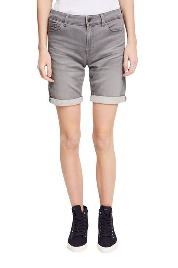 Buy Esprit Grey Blended Organic Cotton Denim Shorts from Next Luxembourg