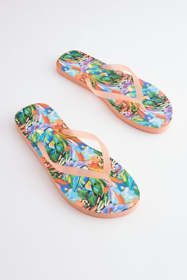 Peach top flip flops