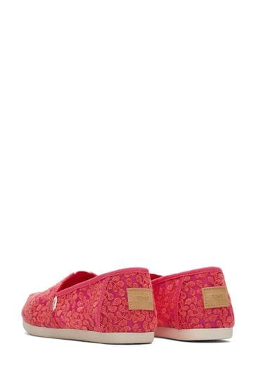 Pink lace cheap toms
