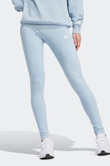 adidas Blue Sportswear Essentials High-Waisted Logo Leggings