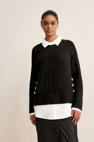 Next black sweater top