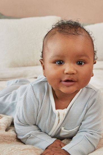 Baby mori zip online up sleepsuit