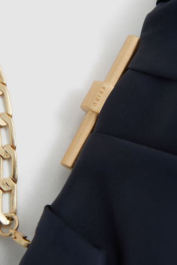 Carvela navy discount clutch bag