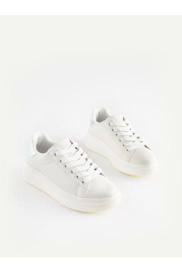 White/Iridescent Chunky Sole Trainers