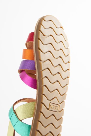 Rainbow metallic best sale sandals