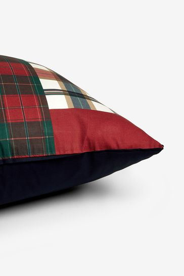 Blue check discount cushion covers