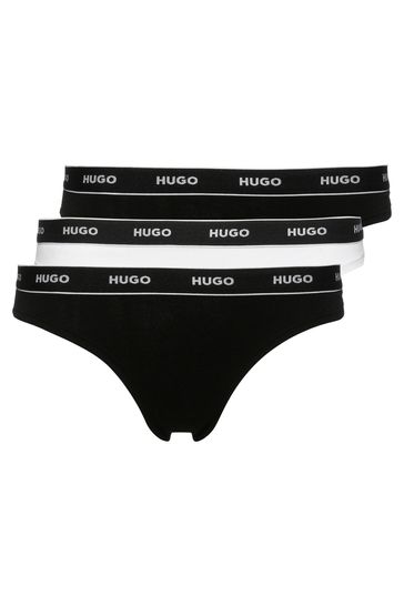 HUGO Stretch Cotton Thong Briefs 3 Packs