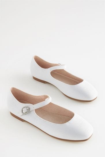 White satin dress shoes best sale