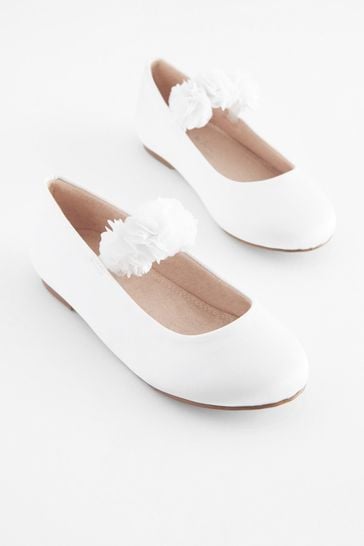 White flat deals communion shoes