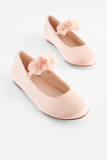 Pink Standard Fit (F) Stain Resistant Corsage Flower Occasion Shoes