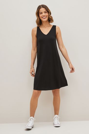 Dress shop neck dress