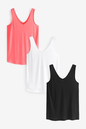 Black White Slouch Vests 3 Pack