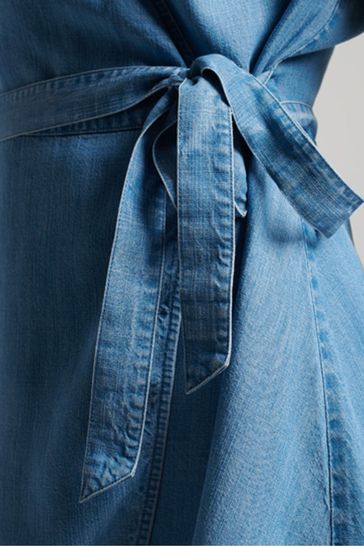Gap denim wrap dress hot sale