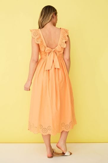 F&f orange cheap maxi dress