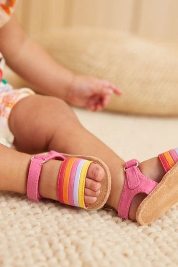 Pastel Rainbow Baby Ankle Strap Sandals (0-18mths)