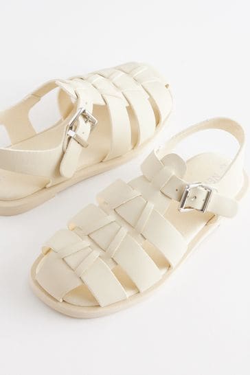 White sales fisherman sandals
