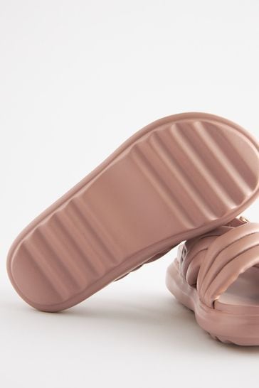 Adidas double hot sale strap slides