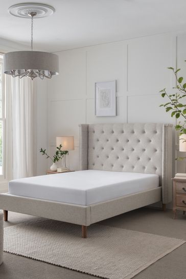 Buy Wool Blend Natural Stone Grayson Upholstered Bed Bed Frame