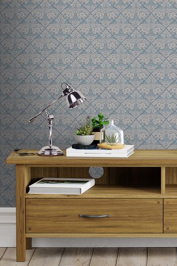 Laura Ashley Newport Blue Margam Wallpaper Wallpaper