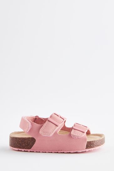 Double buckle sandals sales rubber