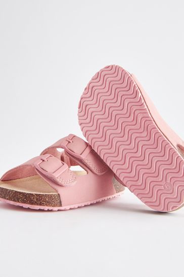 Buy Pink Double Buckle Corkbed Sandals from Next USA