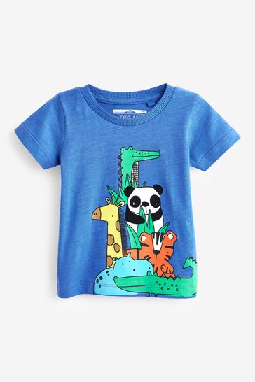 Buy Red/Blue Animal Short Sleeve Character T-Shirts 3 Pack (3mths-7yrs)  from Next USA