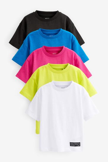 Neon Short Sleeves T-Shirt 5 Pack (3mths-7yrs)