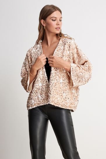 Buy Rose Gold Sequin Jacket from the Next UK online shop