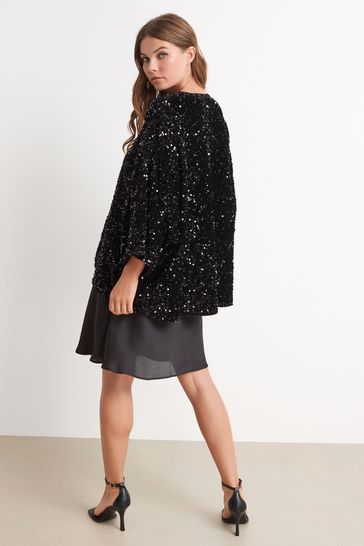 Black cheap sequin sweater