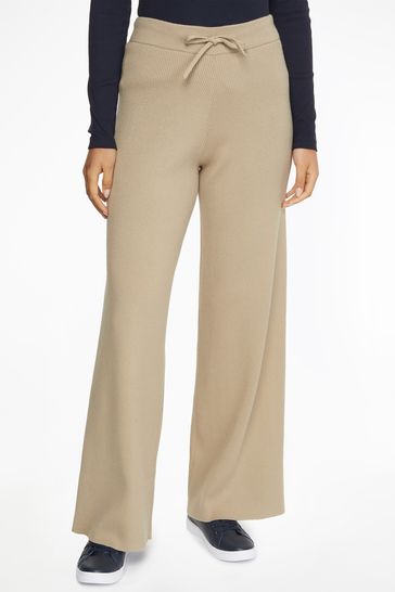 Tommy Hilfiger Brown Wide Leg Trousers