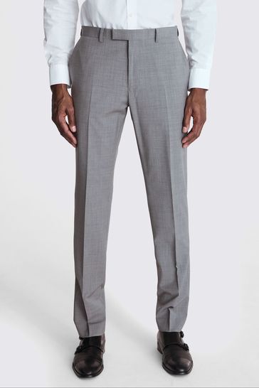 Buy MOSS Light Grey Marl Tailored Fit Performance Trousers Buy MOSS Light Grey Marl Tailored Fit Performance Trousers