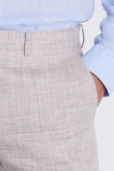 Buy MOSS Oatmeal Nude Tailored 100% Linen Trousers from Next USA