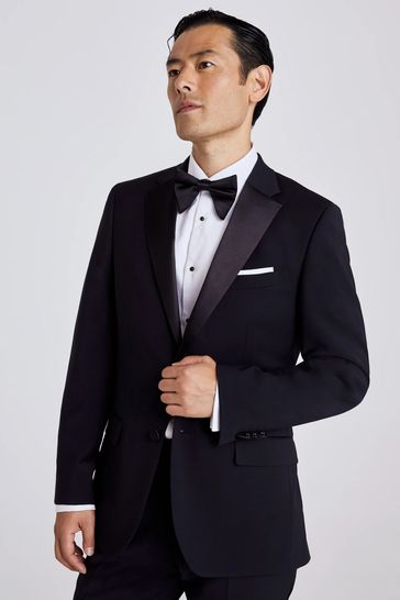 Buy MOSS Black Tailored Fit Performance Dresswear Notch Suit Jacket from Next Bahrain