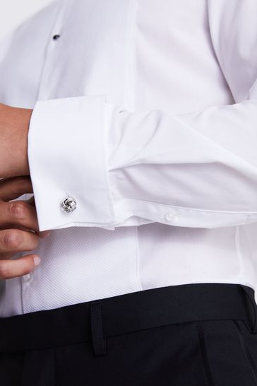 Buy MOSS White Slim Fit Marcella Wing Collar Dress Shirt from Next