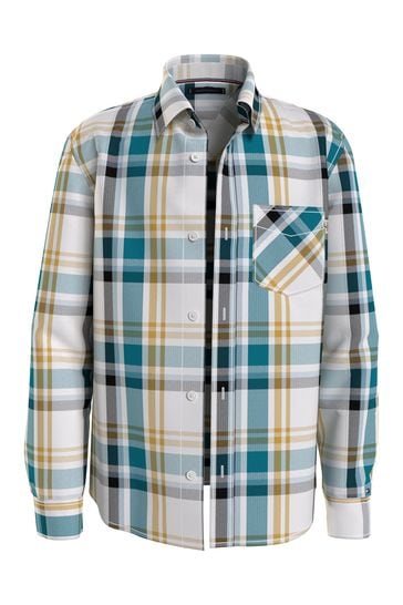 Tommy Hilfiger Herringbone White Check Shirt