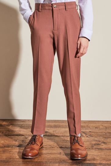 Dark Pink Skinny Fit Suit: Trousers (12mths-16yrs)