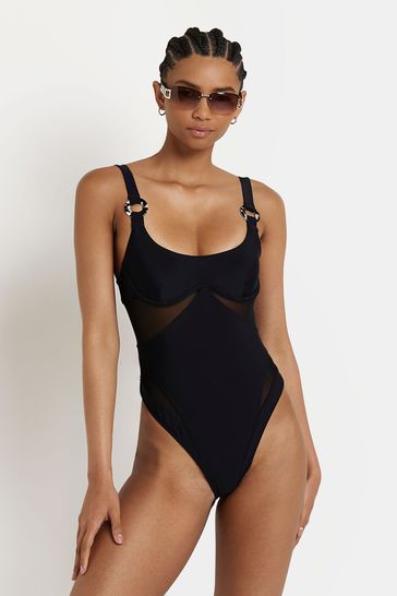 Underwired black shop swimsuit