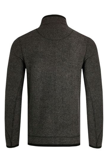 Weird Fish Rossten Recycled Full Zip Grid Fleece
