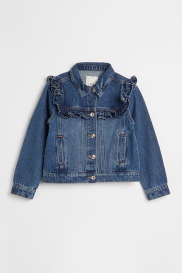 Blue denim hotsell jacket for girls