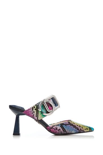 Moda In Pelle Animal Pointed Mule With Trim Court Shoes