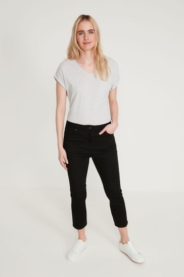 M&Co Black Supersoft Cropped Jeans