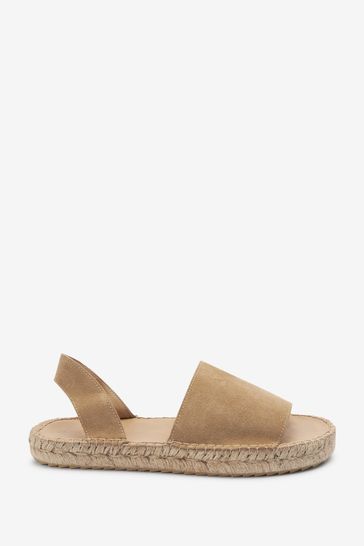 Leather espadrilles sandals sale