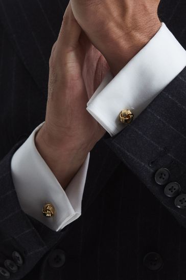 Gold cufflinks top