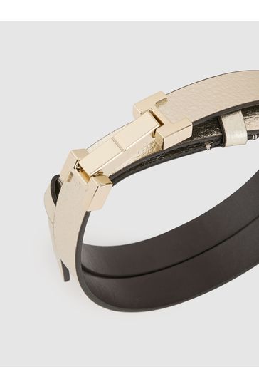Reiss gold top belt