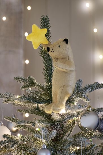 Natural Bear Christmas Tree Topper