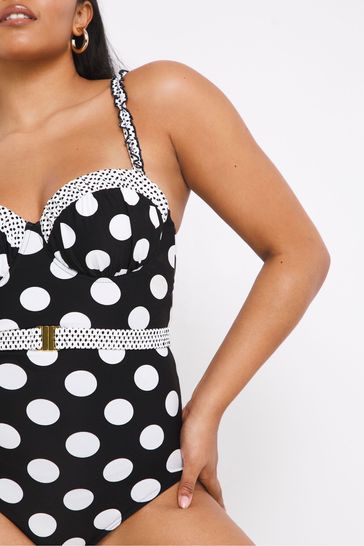 accessorize polka dot swimsuit