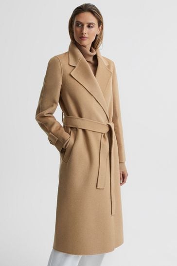 Buy Reiss Agnes Belted Blindseam Wool Longline Coat from the Laura Ashley online shop